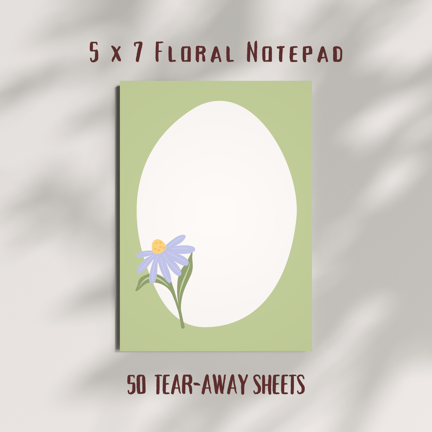 Floral Tear Away Notepad | 5 x 7 | Style #3