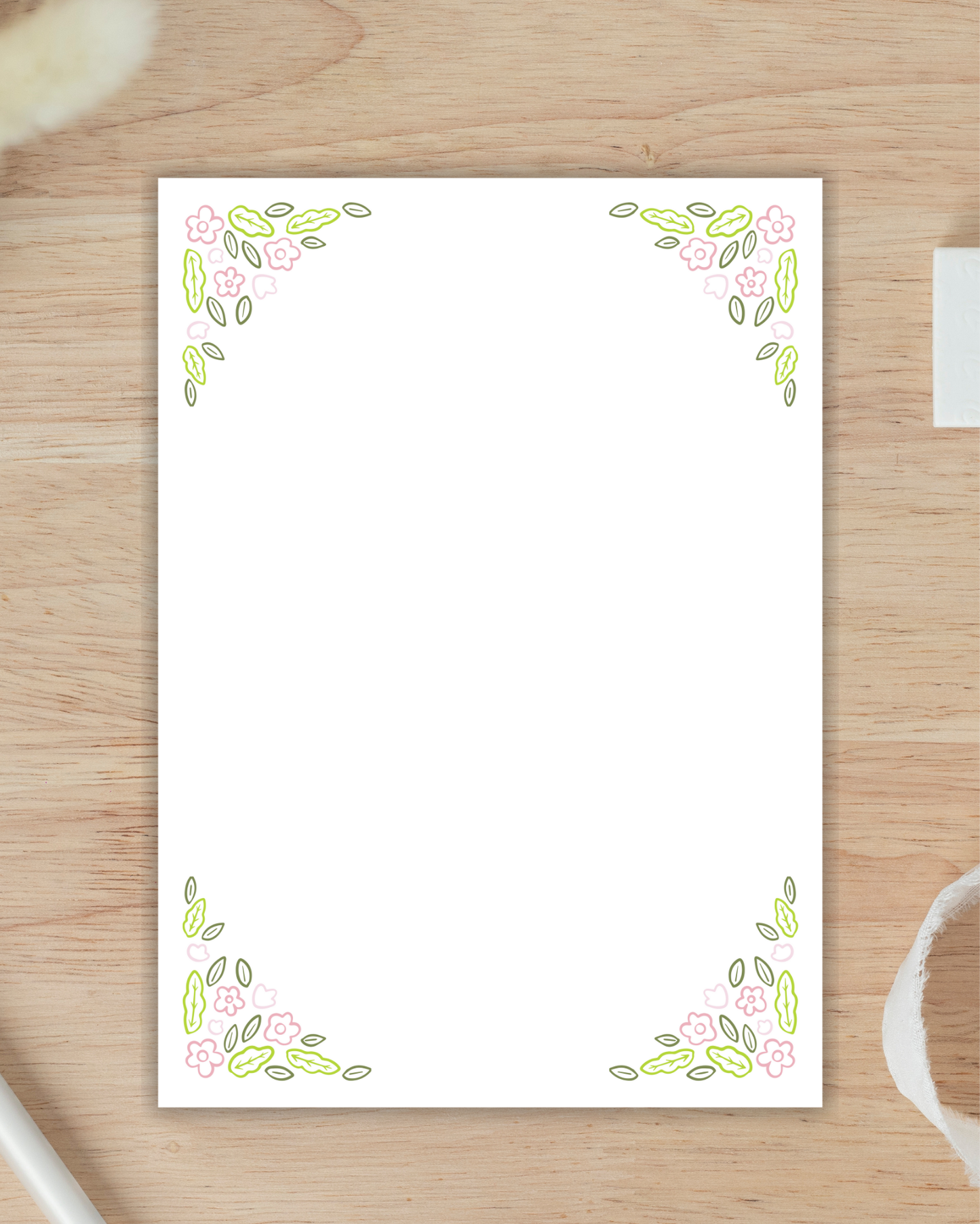 Floral Corners Tear Away Notepad | 5 x 7