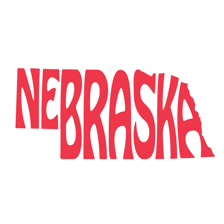 Retro Nebraska Small Vinyl Die-Cut Sticker