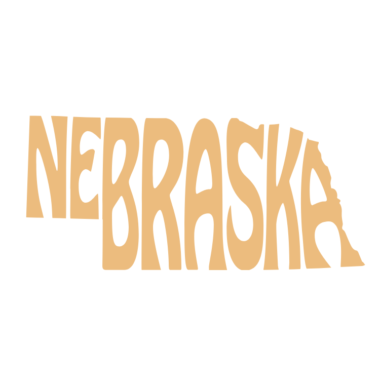 Retro Nebraska Small Vinyl Die-Cut Sticker