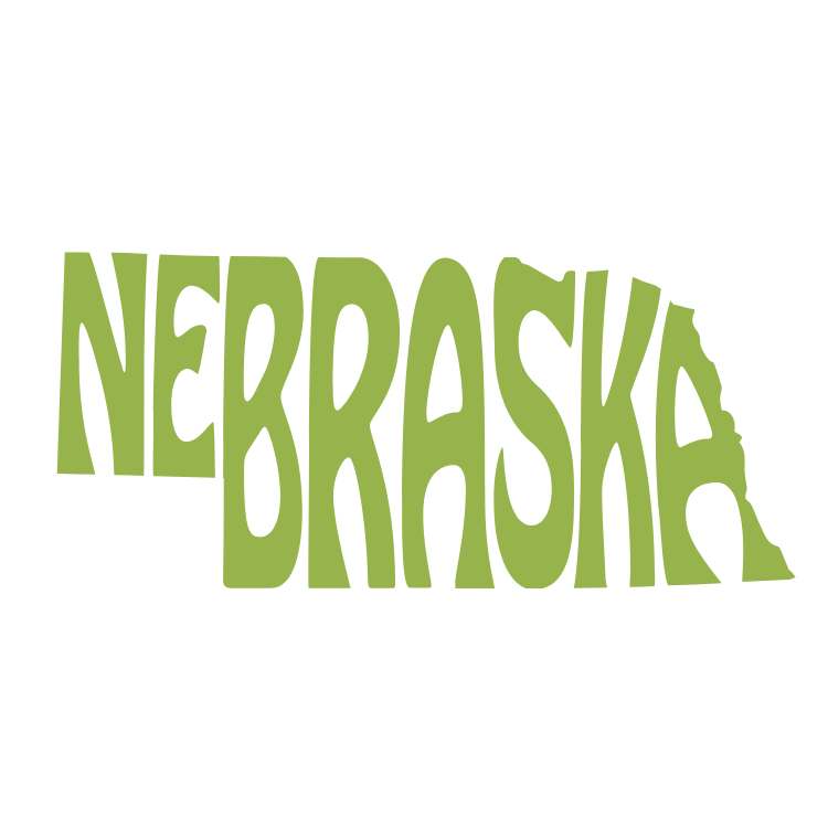 Retro Nebraska Small Vinyl Die-Cut Sticker