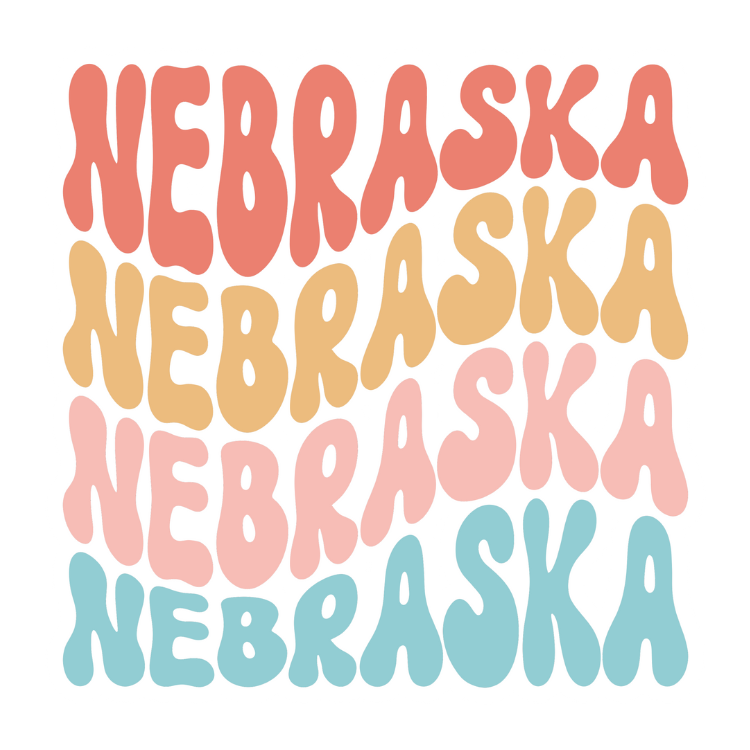 Retro Nebraska Die-Cut Vinyl Sticker
