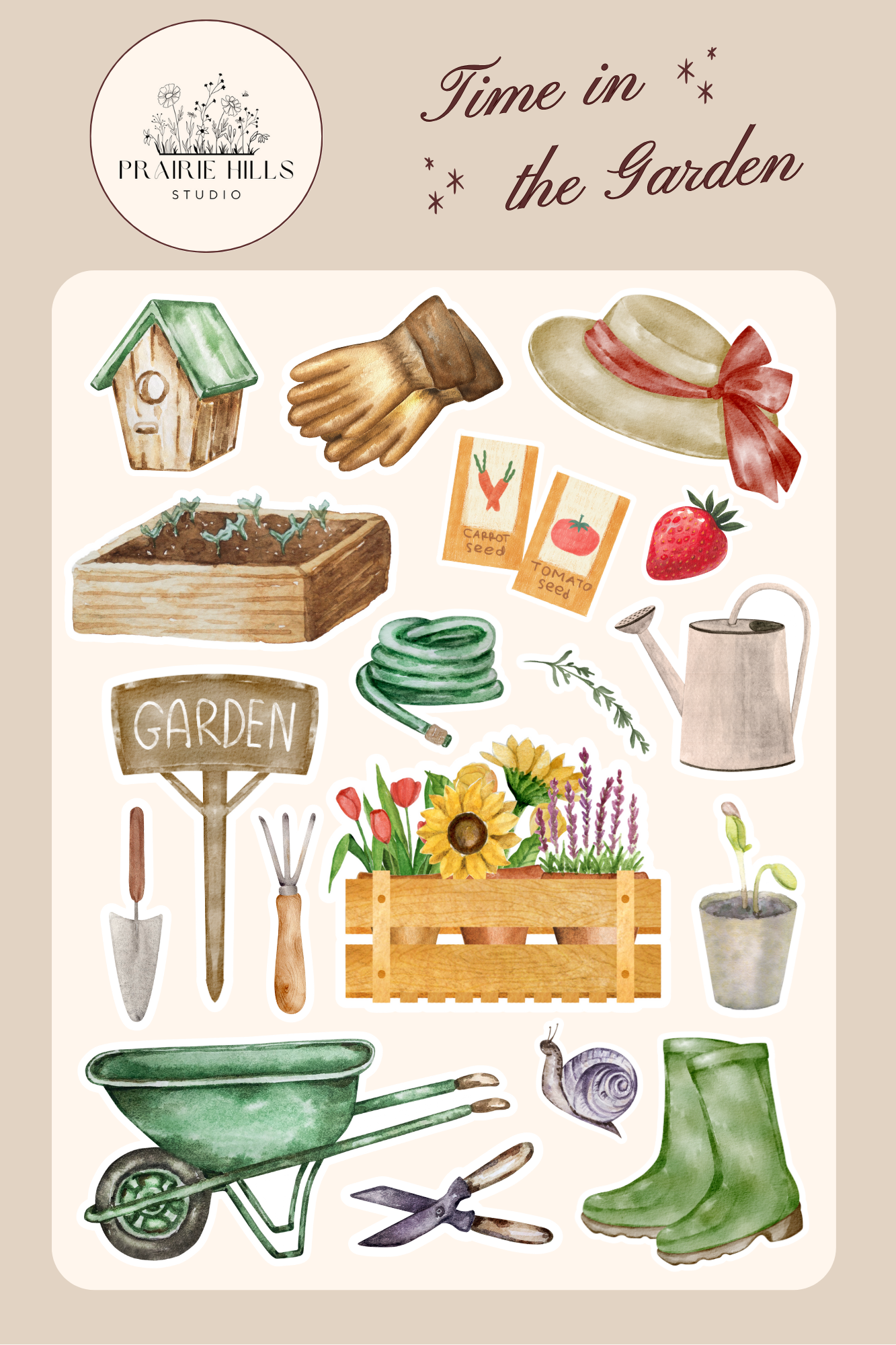 Time in the Garden Sticker Sheet