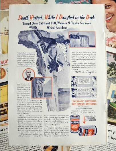 Set of 5 - Vintage 1930s Retro Advertisement Pages