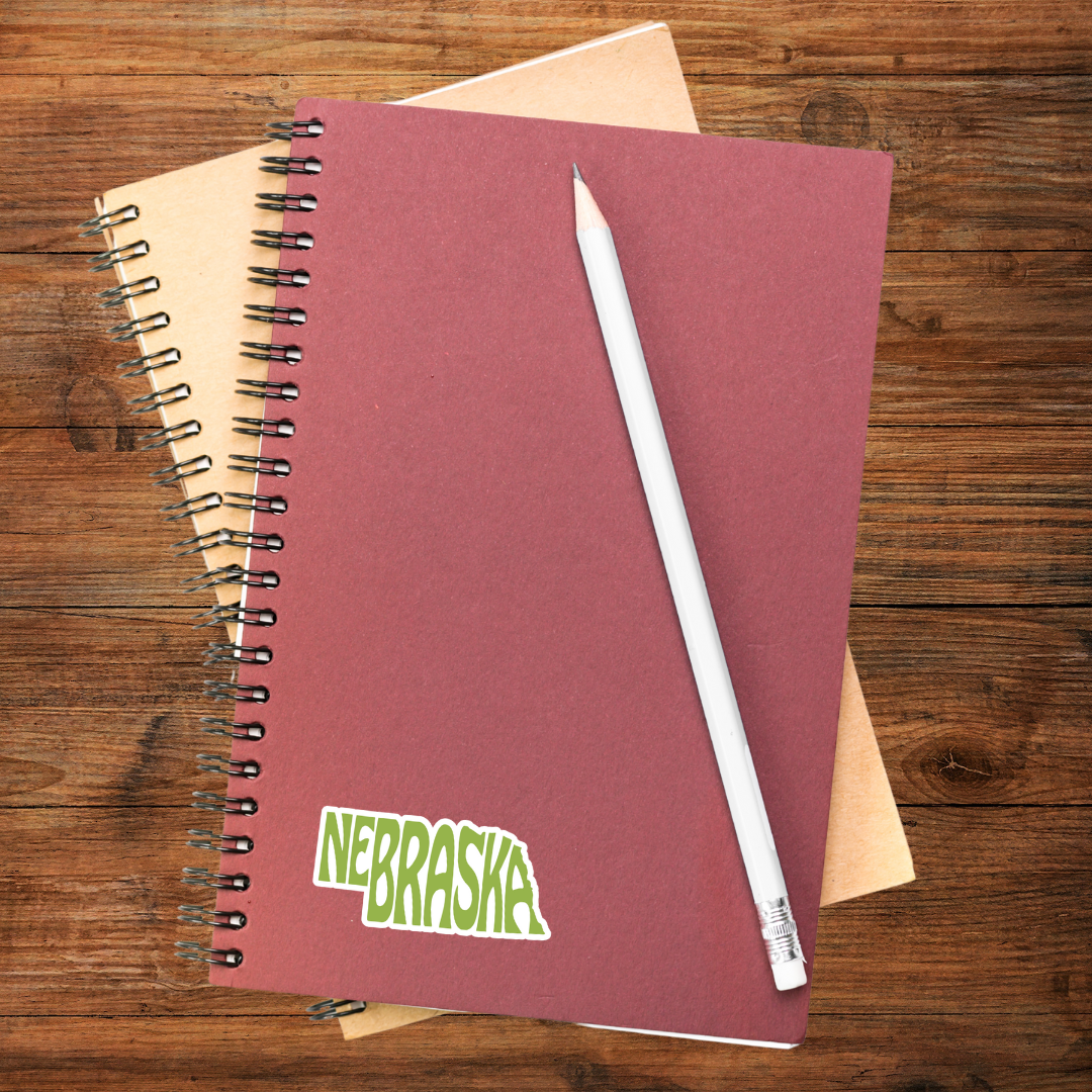 Retro Nebraska Small Vinyl Die-Cut Sticker
