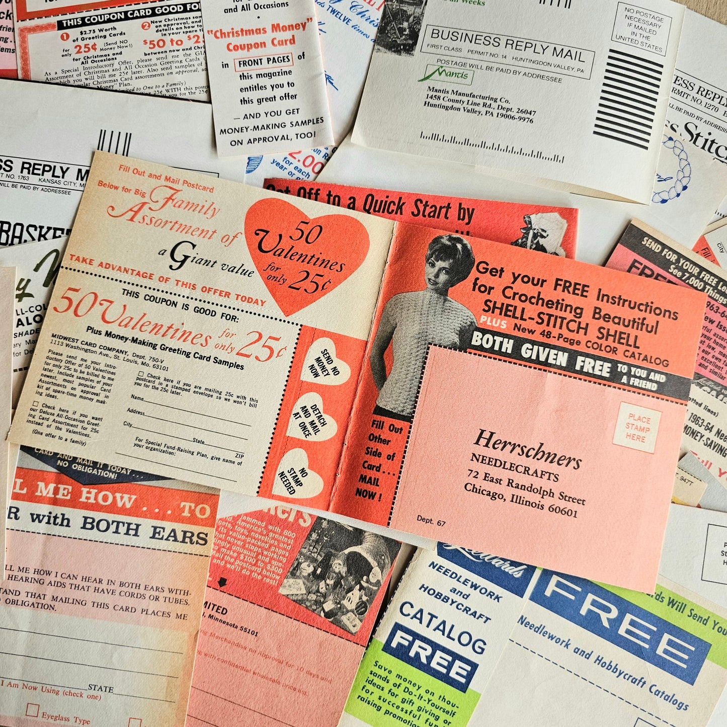 Set of 25 - Vintage Magazine Catalog Subscription Cards