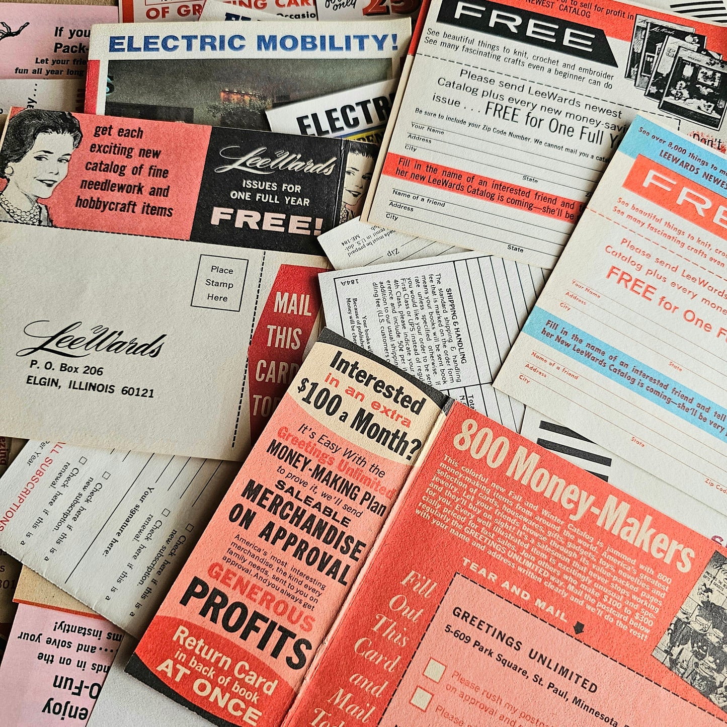 Set of 25 - Vintage Magazine Catalog Subscription Cards