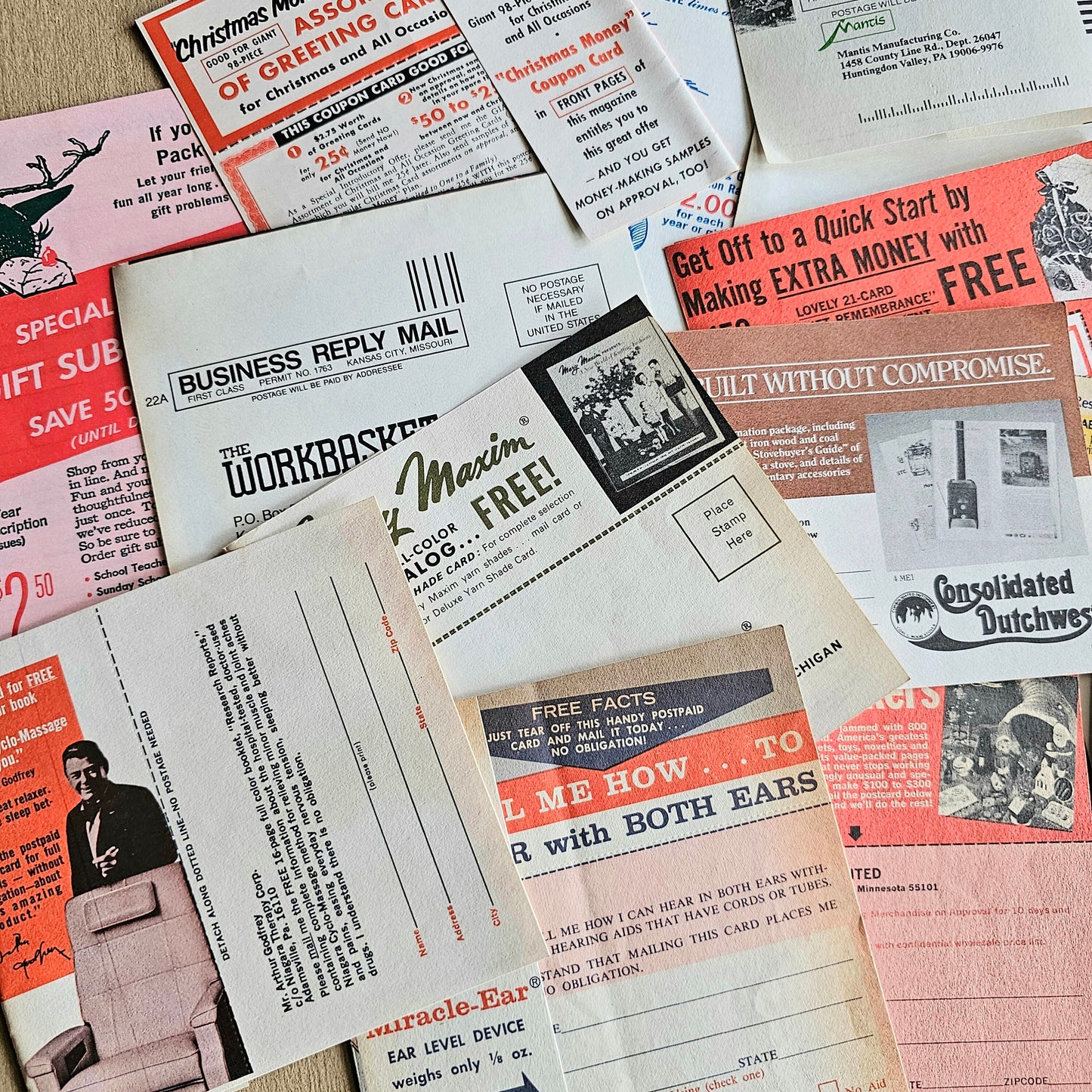 Set of 25 - Vintage Magazine Catalog Subscription Cards