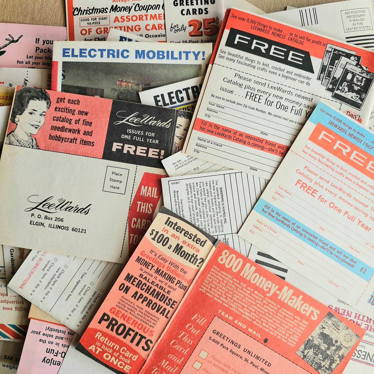 Set of 25 - Vintage Magazine Catalog Subscription Cards