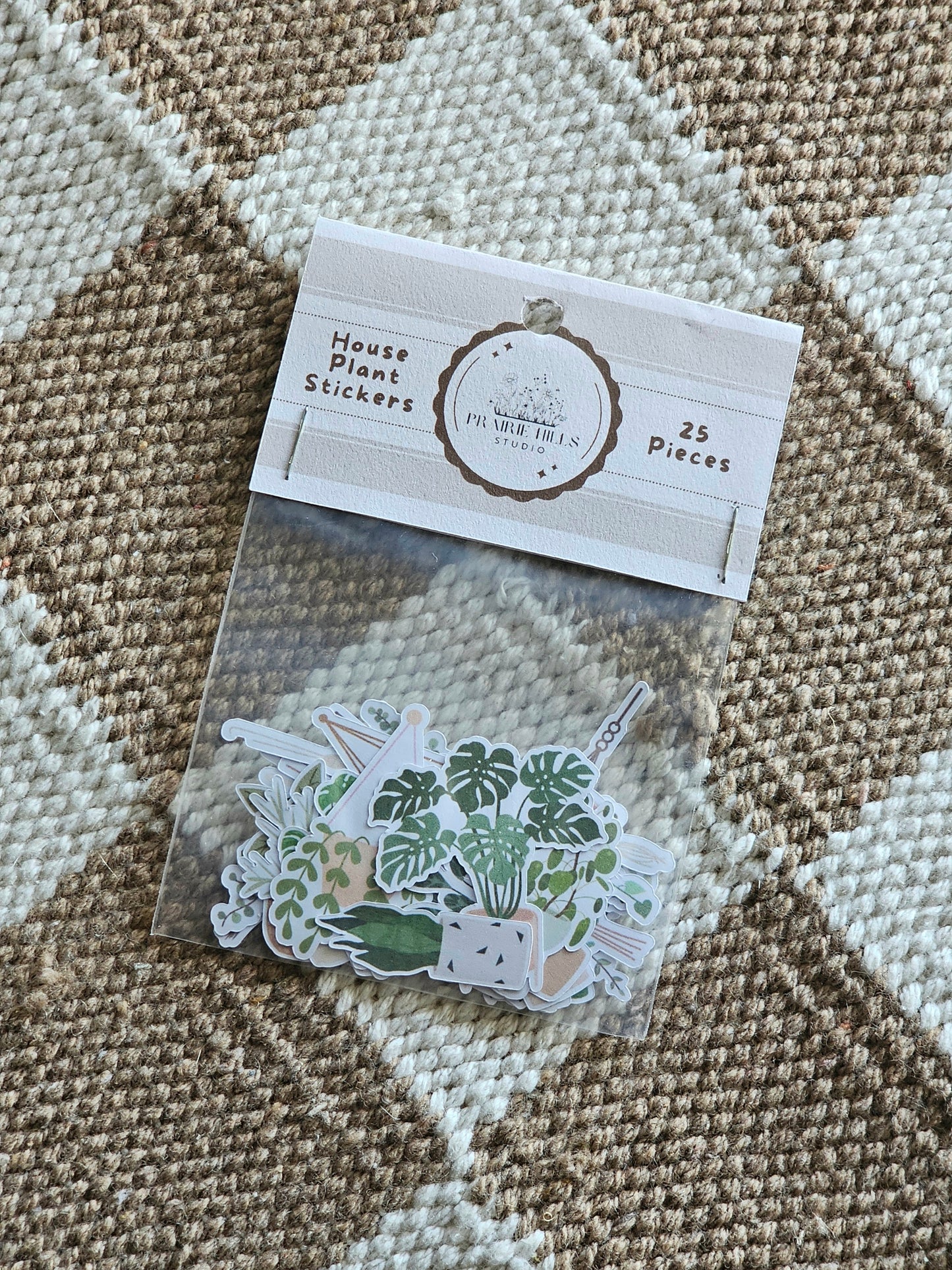 Mini House Plant Sticker Pack | 25 Pcs