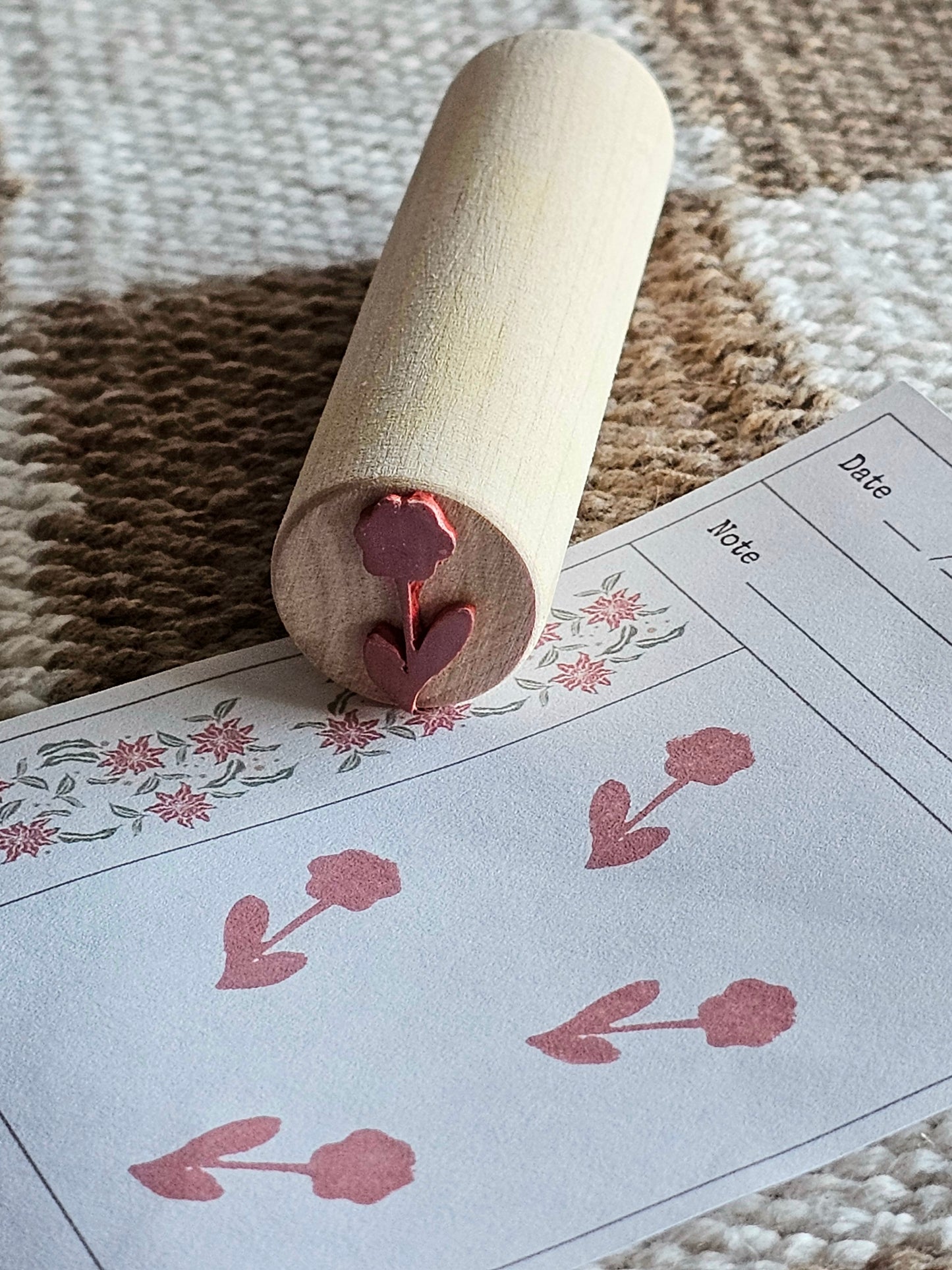 Handmade Tiny Flower Rubber Stamp | Style #2