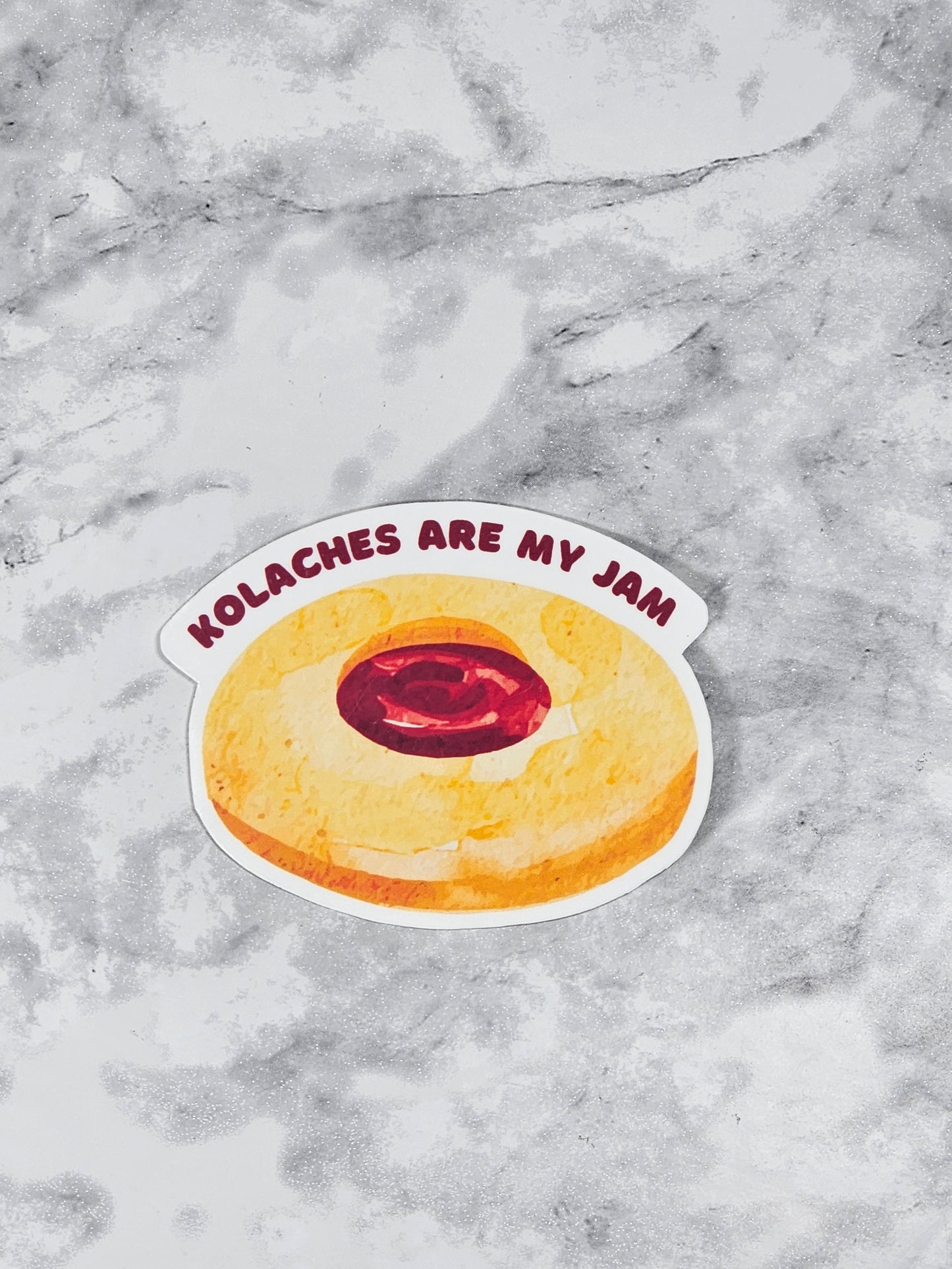 Kolaches Are My Jam Vinyl Die-Cut Sticker