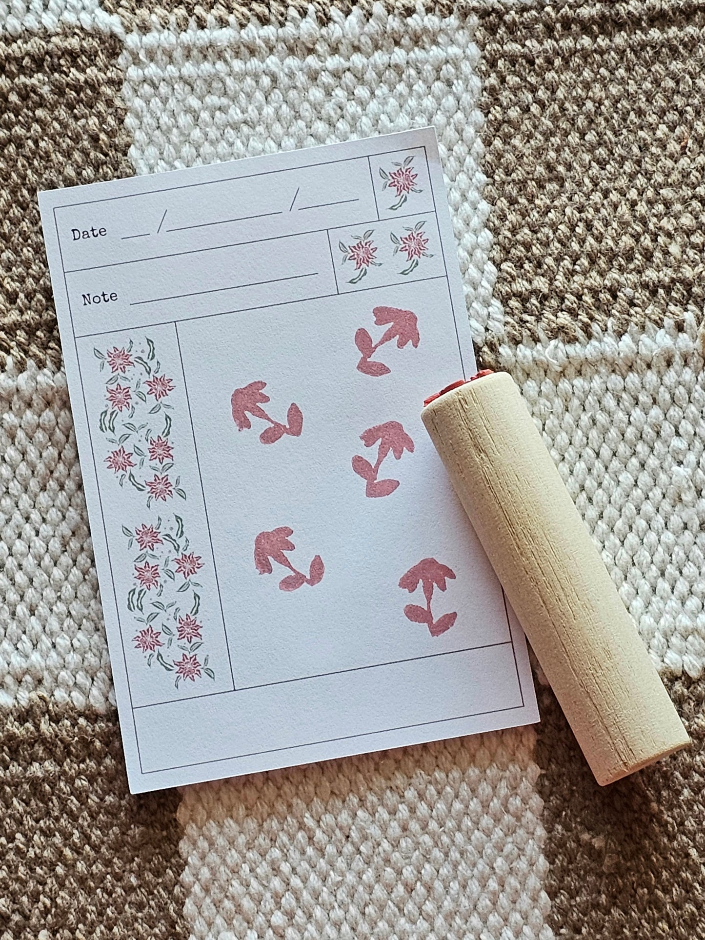 Handmade Tiny Flower Rubber Stamp | Style #6