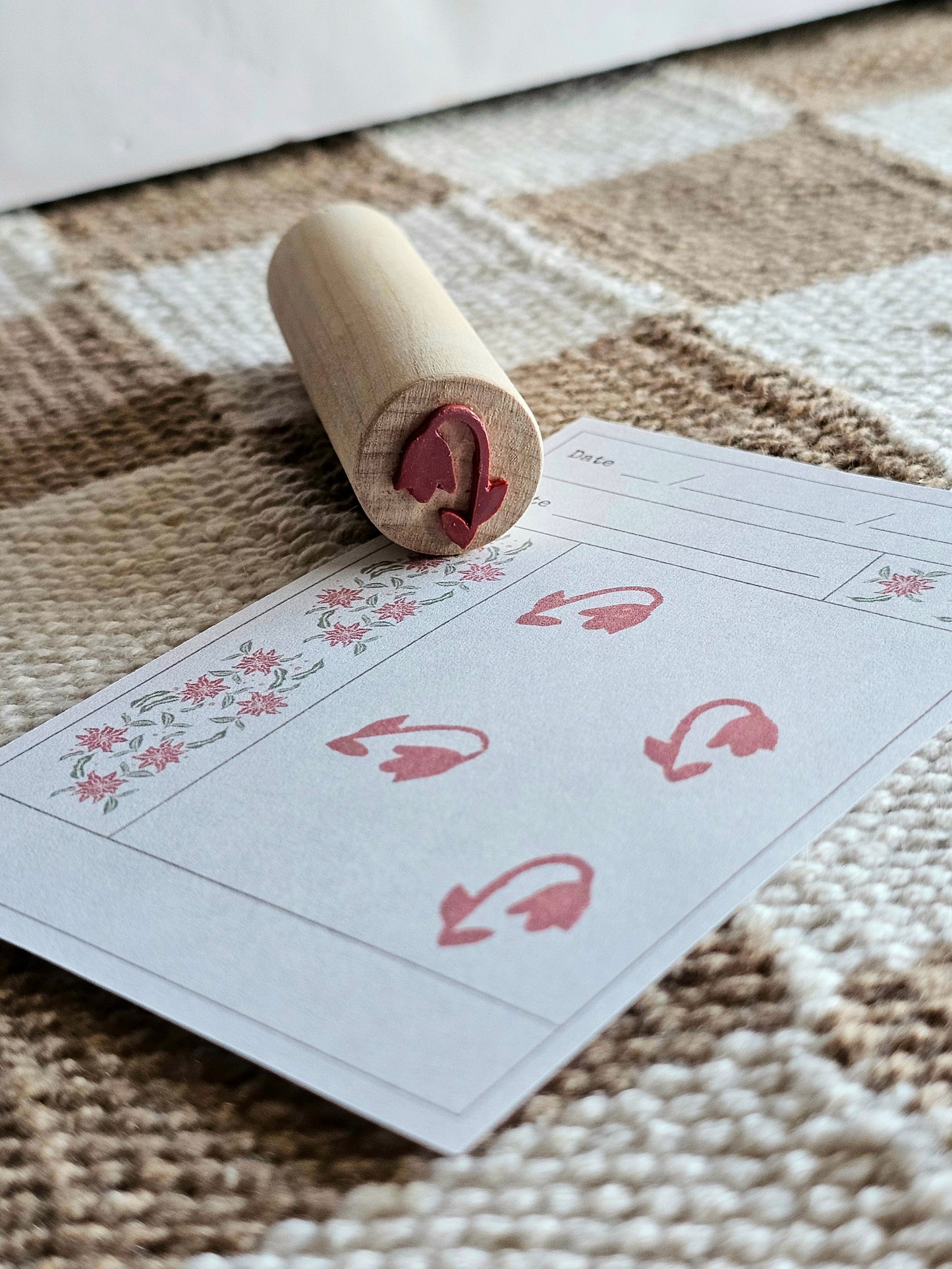 Handmade Tiny Flower Rubber Stamp | Style #5