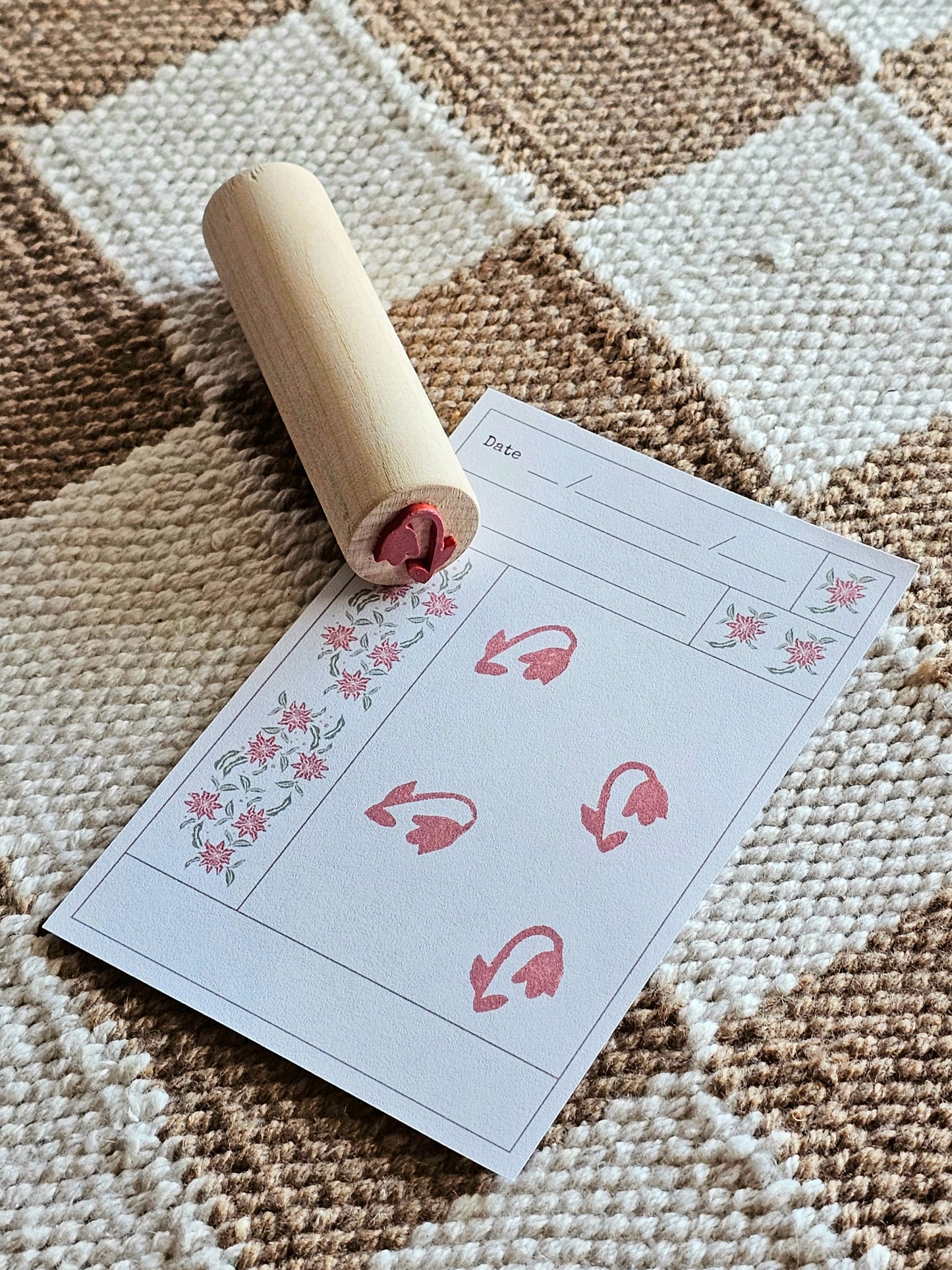Handmade Tiny Flower Rubber Stamp | Style #5