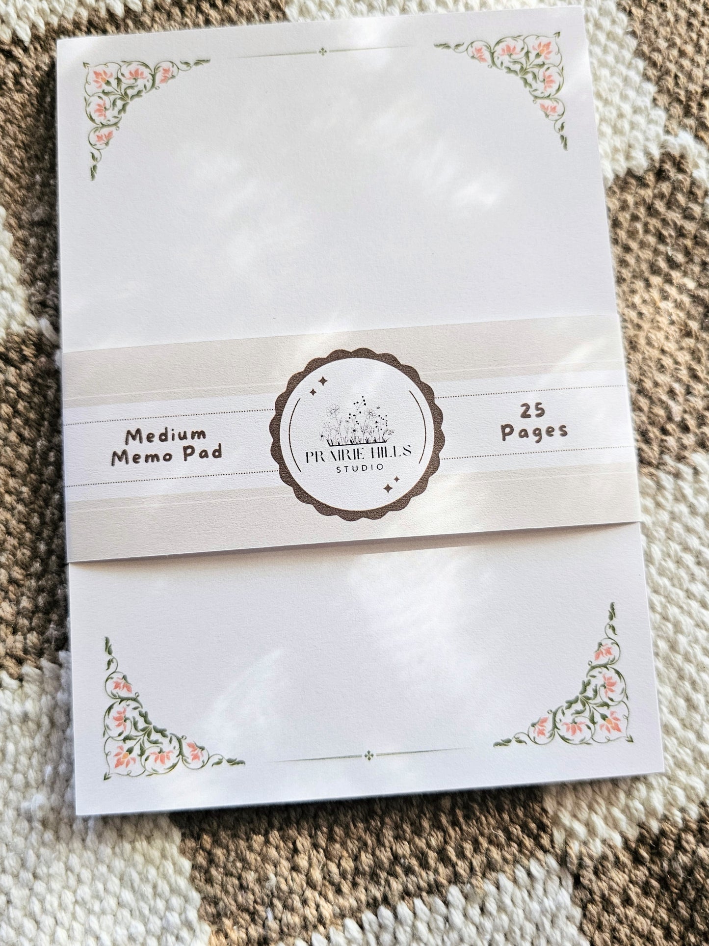 Vintage-Style Medium Floral Notepad