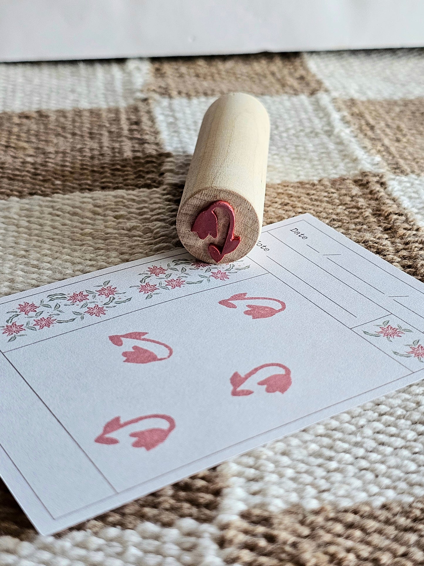 Handmade Tiny Flower Rubber Stamp | Style #5
