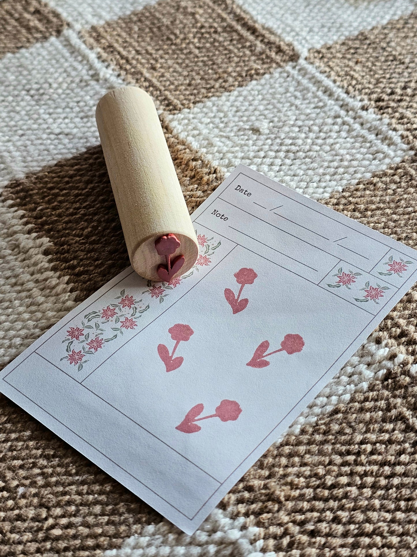 Handmade Tiny Flower Rubber Stamp | Style #2