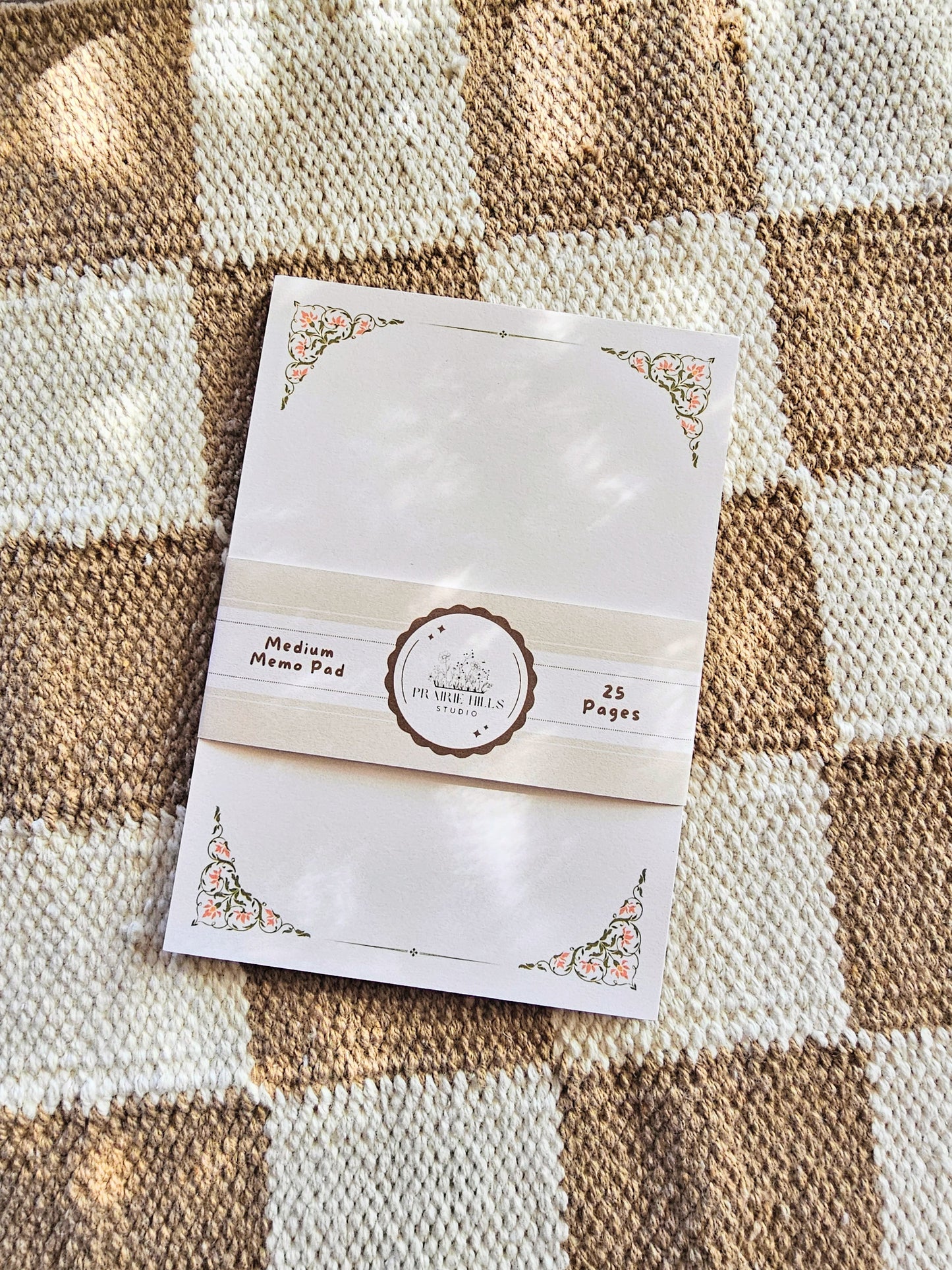 Vintage-Style Medium Floral Notepad