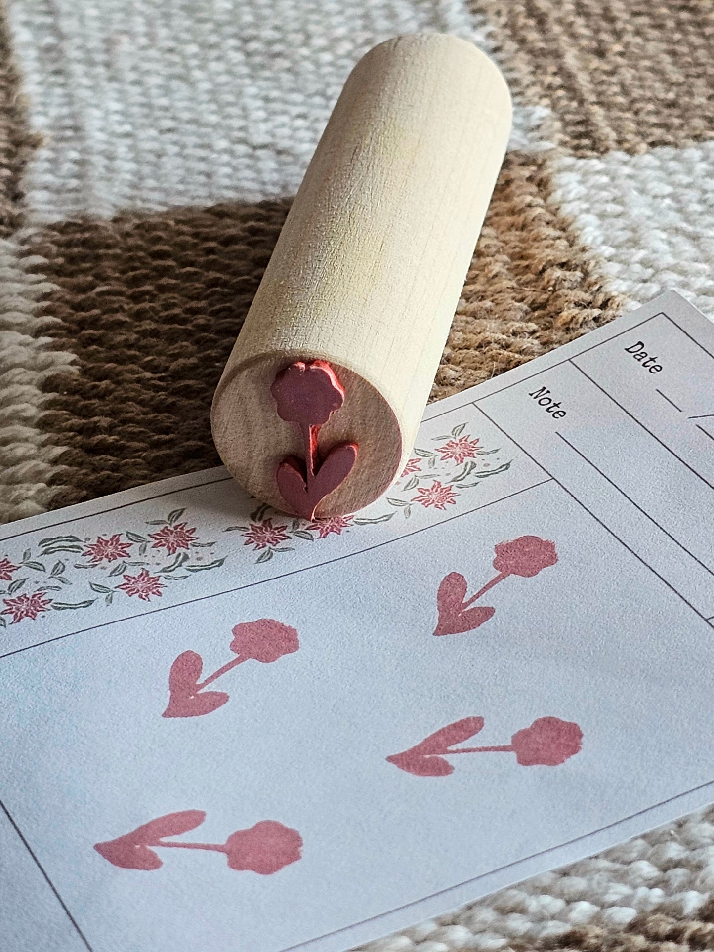 Handmade Tiny Flower Rubber Stamp | Style #2