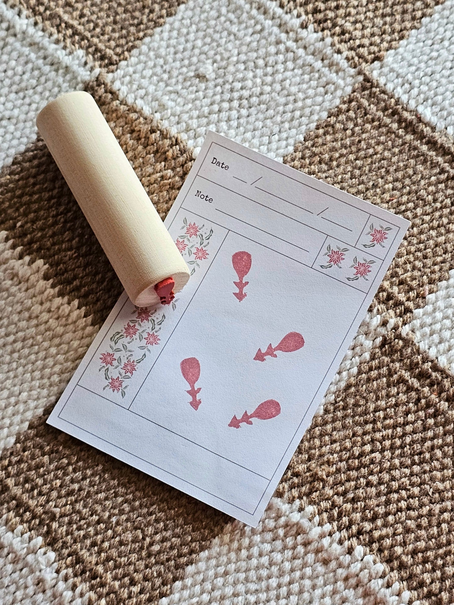 Handmade Tiny Flower Rubber Stamp | Style #3