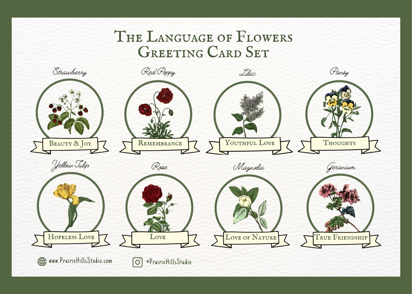 Handmade Geranium Greeting Card with Envelope