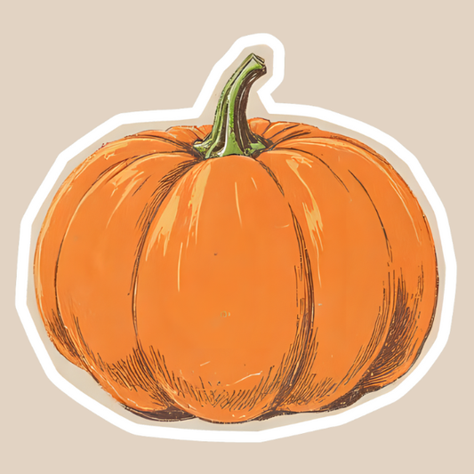 Vintage Pumpkin Vinyl Sticker