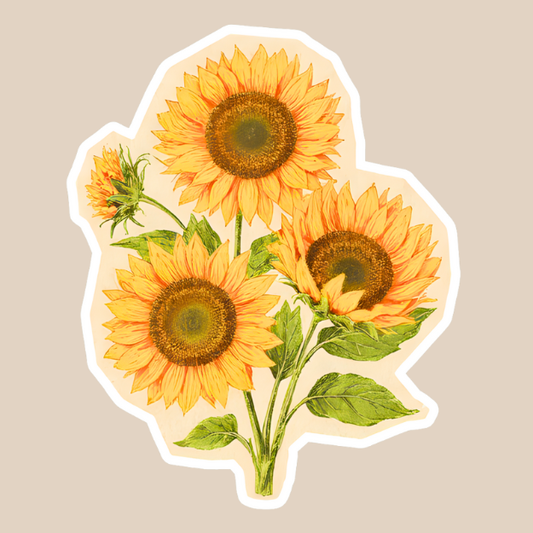 Sunflower Bouquet Vinyl Sticker