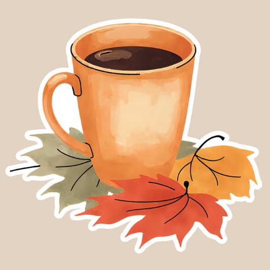 Fall Coffee Vinyl Sticker