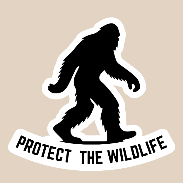 "Protect the Wildlife" Bigfoot Vinyl Sticker |