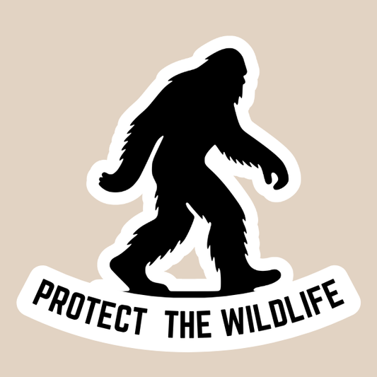 "Protect the Wildlife" Bigfoot Vinyl Sticker |