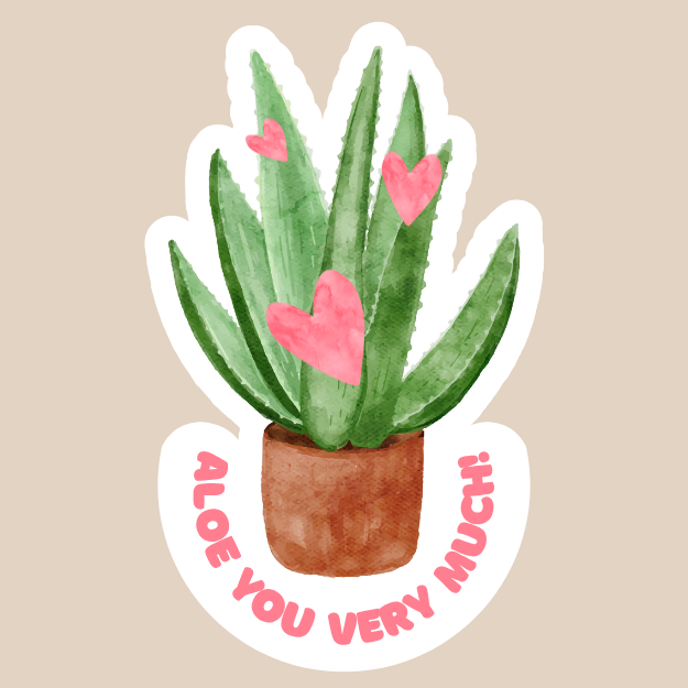 Aloe You Very Much Vinyl Sticker