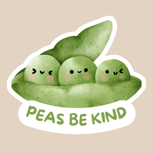 "Peas Be Kind" Vinyl Sticker
