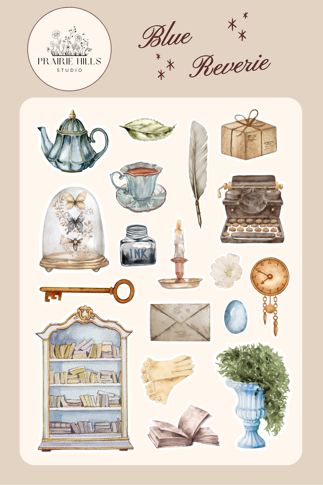 Blue Reverie Sticker Sheet