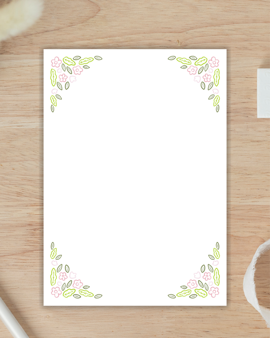 Floral Corners Tear Away Notepad | 5 x 7