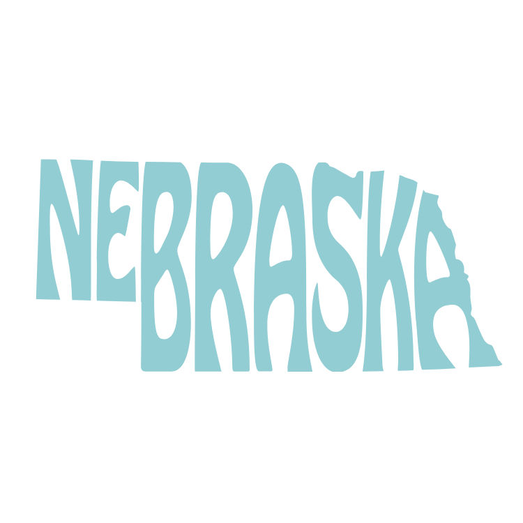 Retro Nebraska Small Vinyl Die-Cut Sticker