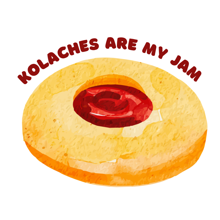 Kolaches Are My Jam Vinyl Die-Cut Sticker