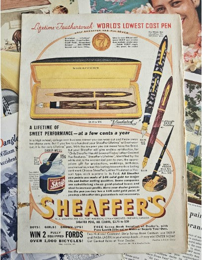 Set of 5 - Vintage 1930s Retro Advertisement Pages