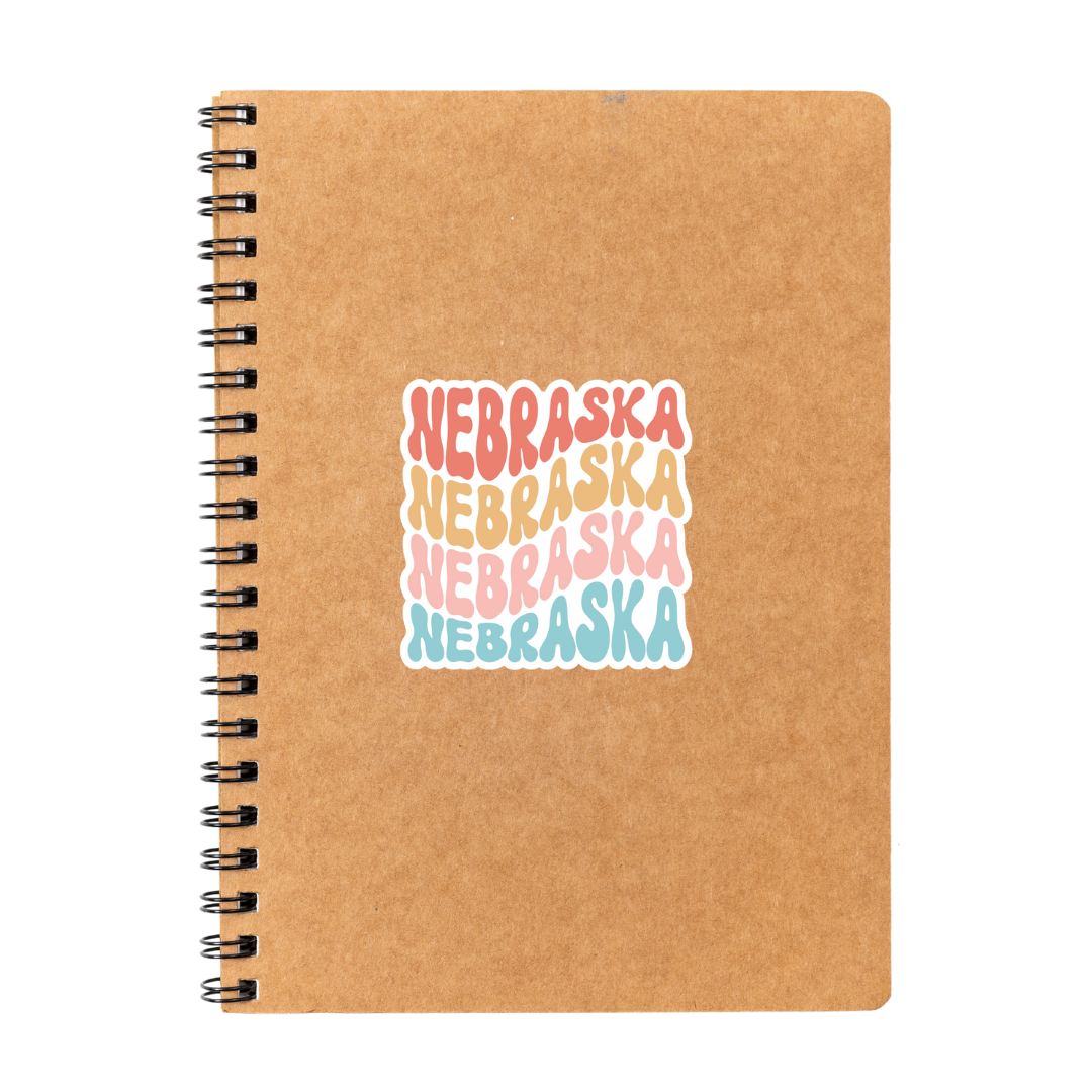 Retro Nebraska Die-Cut Vinyl Sticker