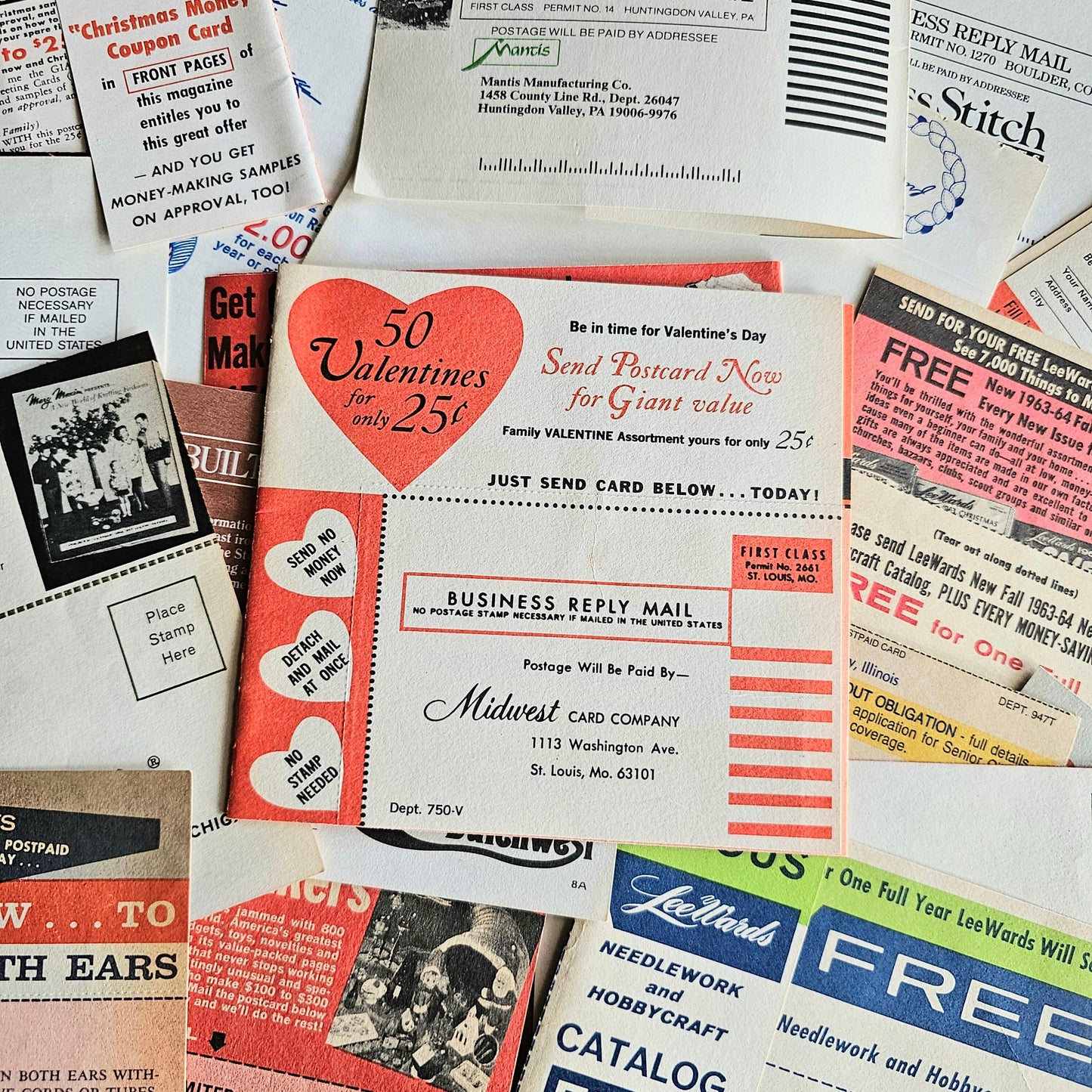Set of 25 - Vintage Magazine Catalog Subscription Cards