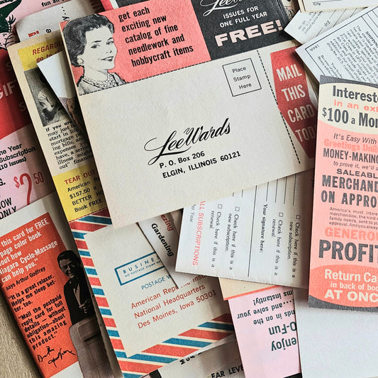 Set of 25 - Vintage Magazine Catalog Subscription Cards