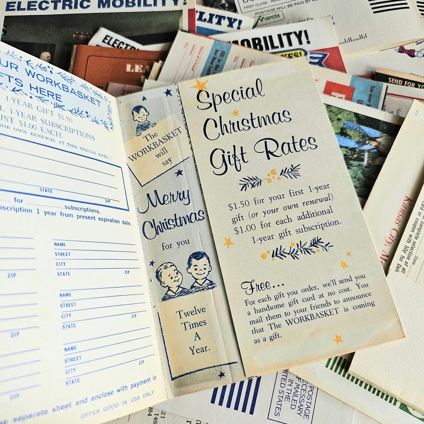 Set of 25 - Vintage Magazine Catalog Subscription Cards