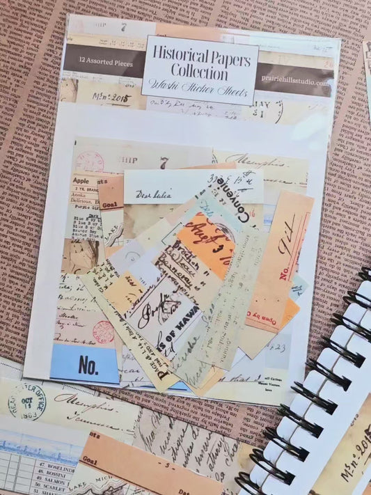 Historical Papers Collection Washi Sticker Pack