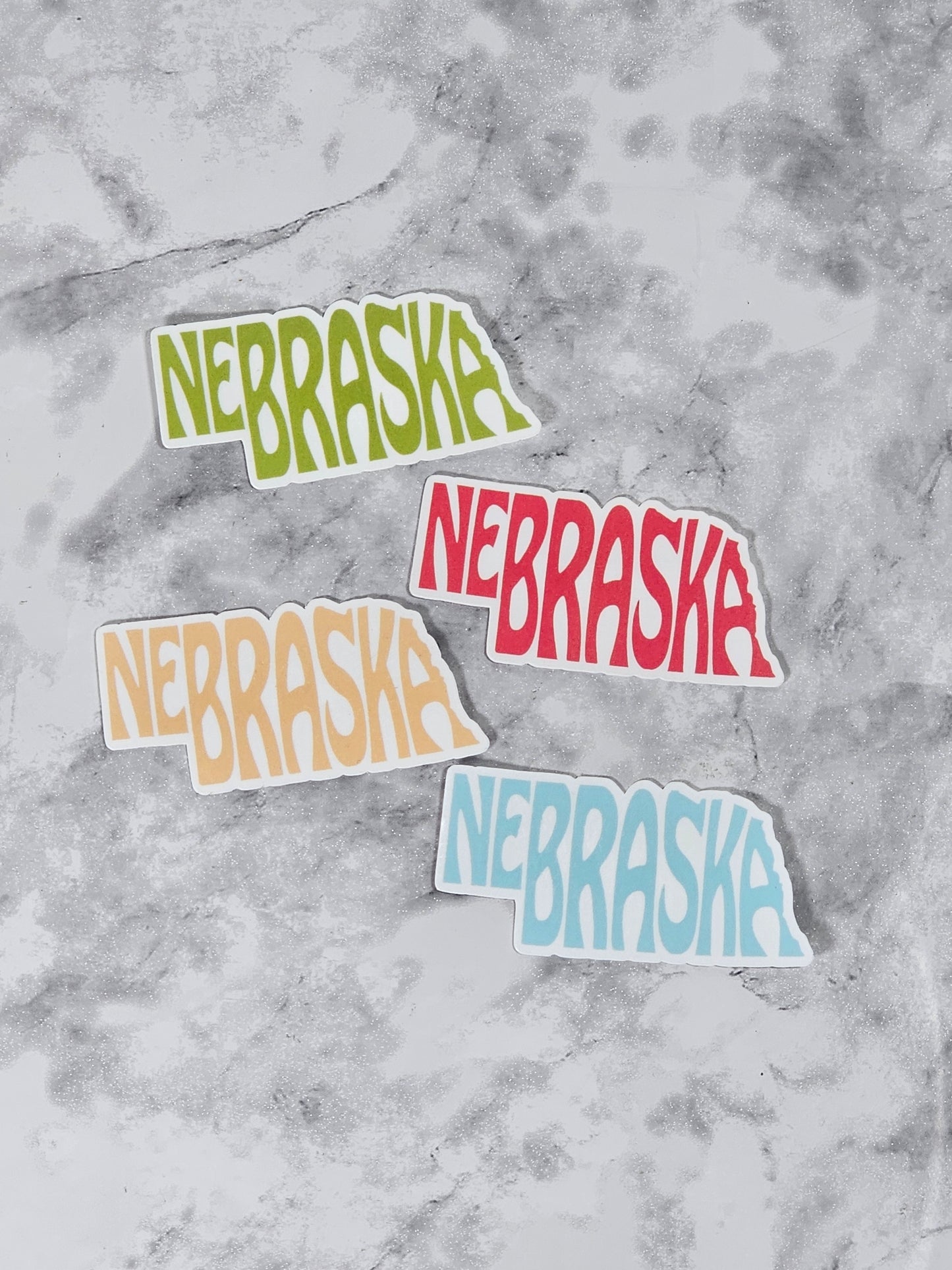 Retro Nebraska Small Vinyl Die-Cut Sticker