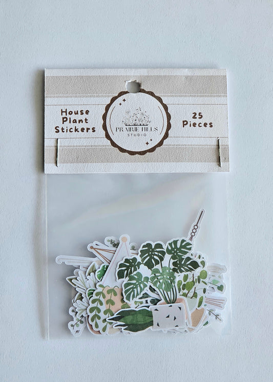 Mini House Plant Sticker Pack | 25 Pcs