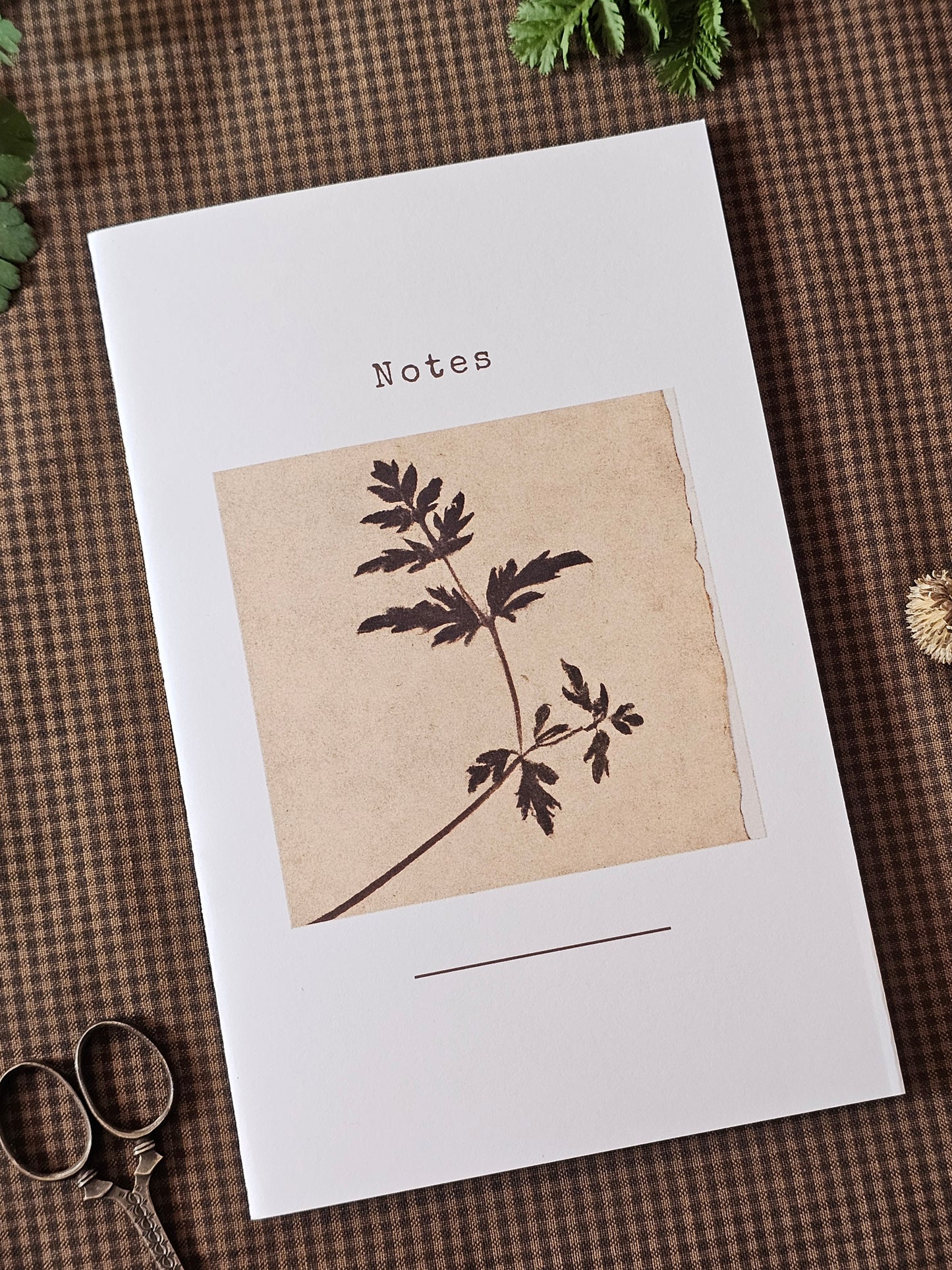 Handmade Botanical Pocket Notebook | Fern Design #3