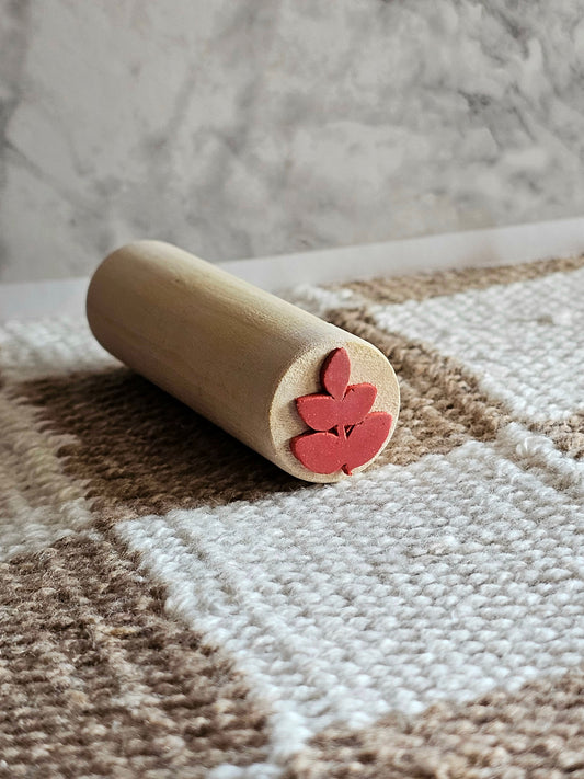 Handmade Tiny Botanical Rubber Stamp | Style #1