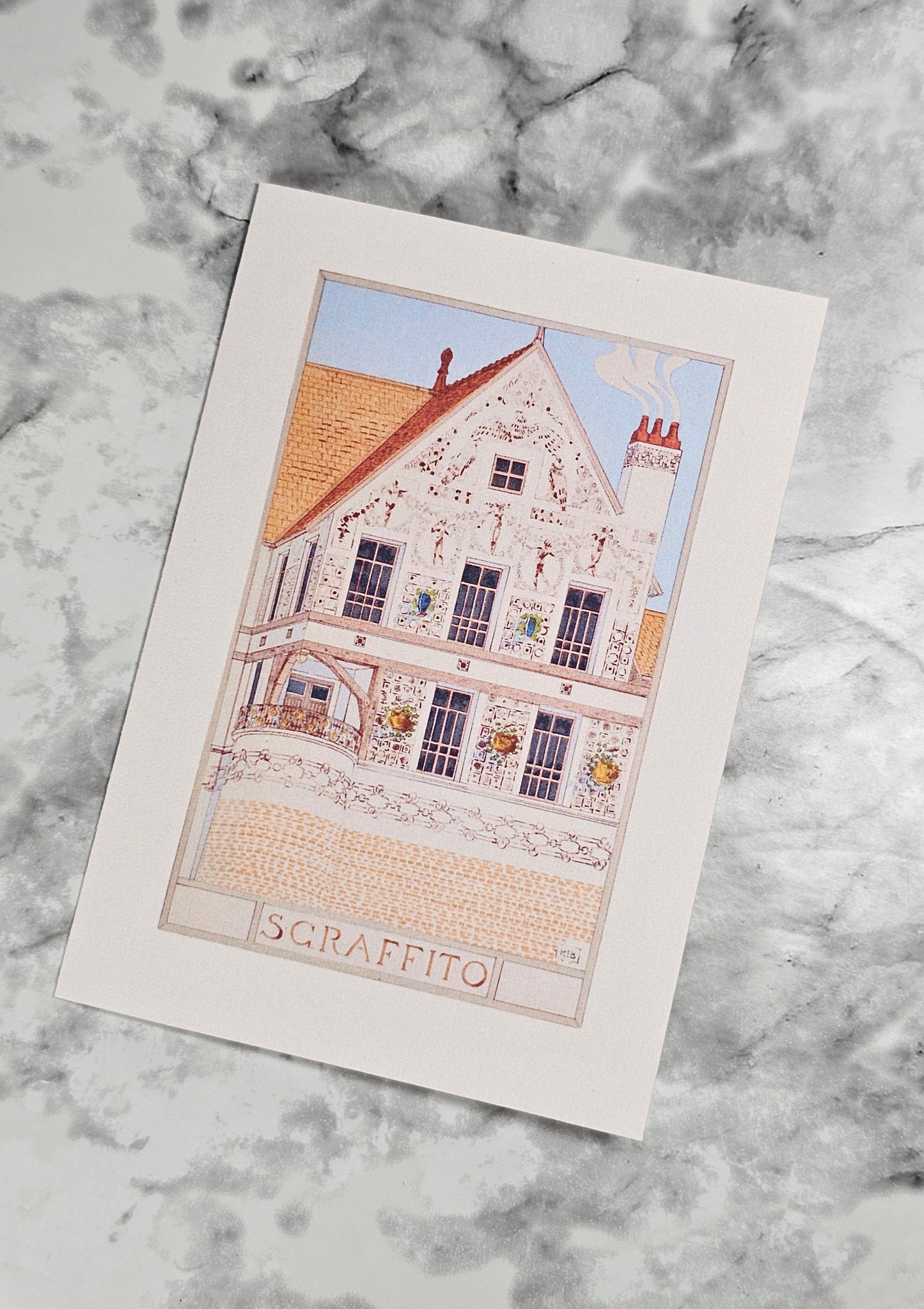 Cottage Blank Handmade Greeting Card