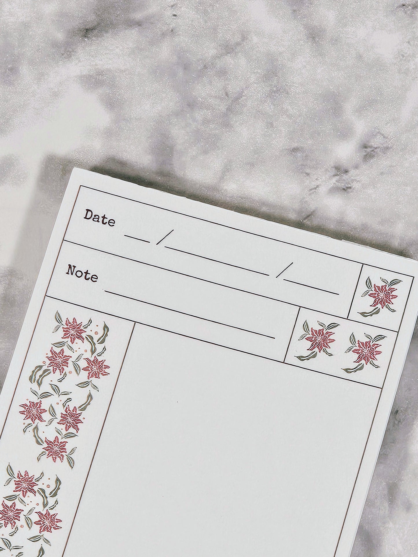 Vintage-Style Floral Small Memo Pad