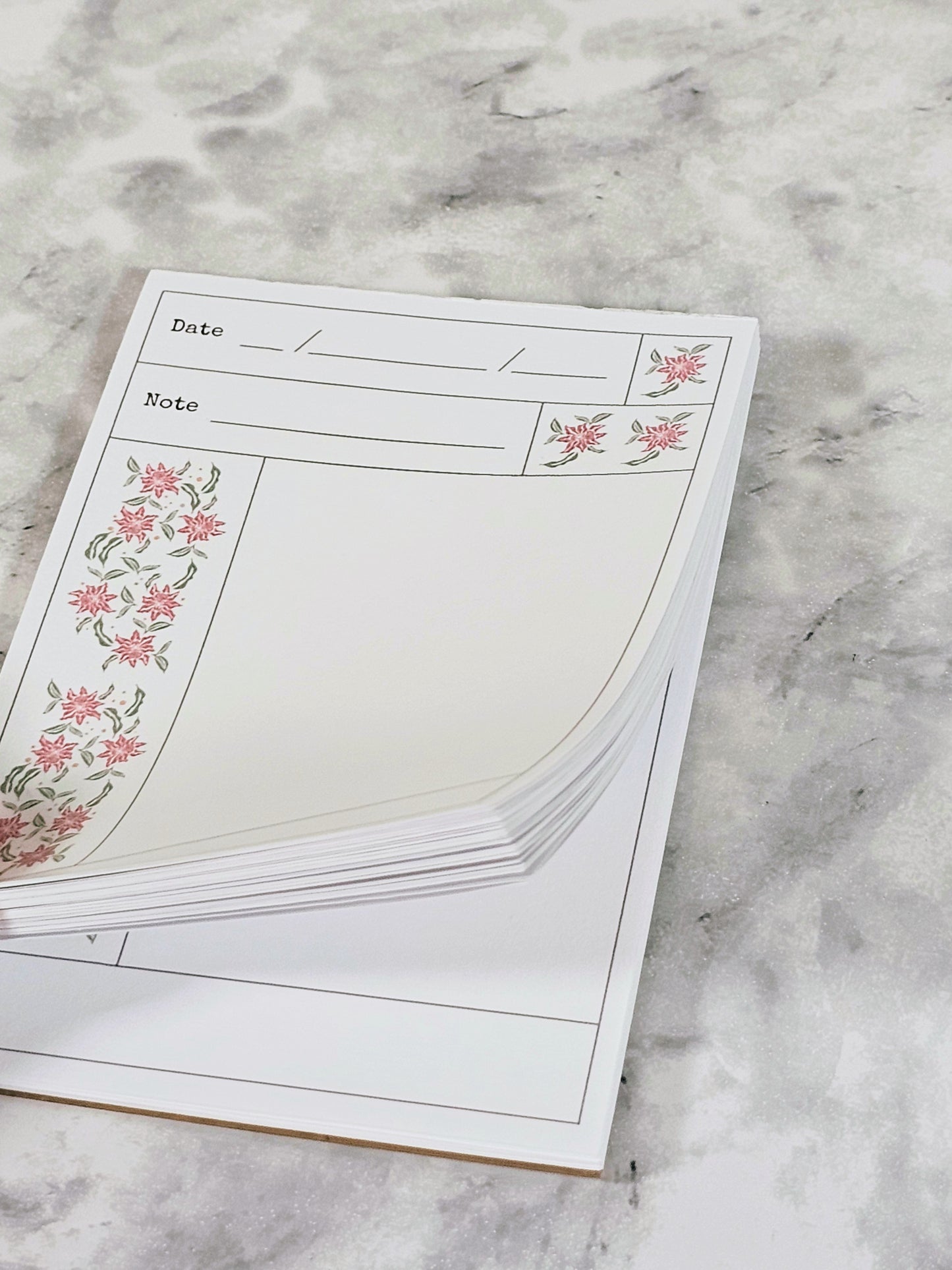 Vintage-Style Floral Small Memo Pad